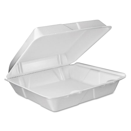 Dart Foam Hinged Lid Container Vented Lid, White DCC90HTPF1VR